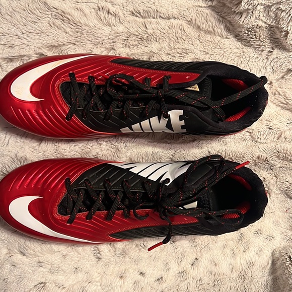 Nike Vapor Red & Black Baseball Cleats Sz 12 - Picture 14 of 15